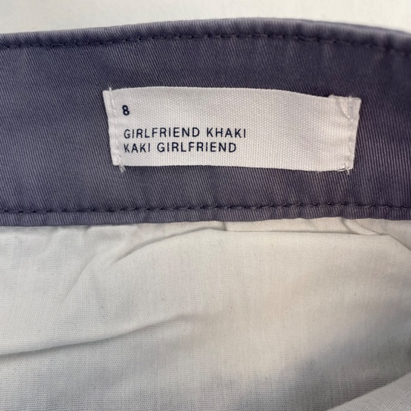 Gap Girlfriend Khaki High Rise Stretch Gray Women’s Size 8 NEW with tag - Picture 6 of 12